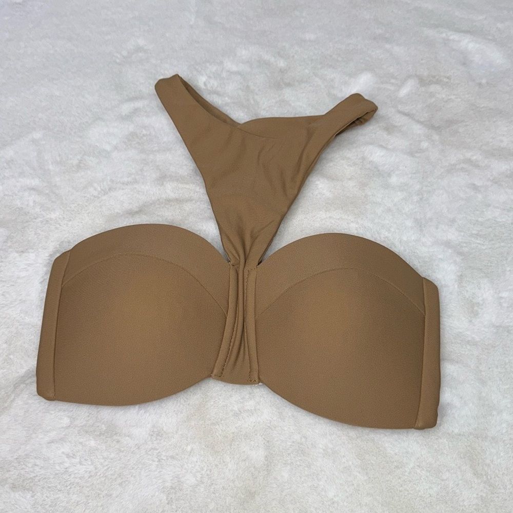 MIKOH Padded Bandeau High Neck Bikini Top Size Small